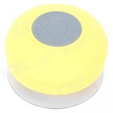 Waterproof Bluetooth V3.0+EDR Speaker w/ Silicone Suction Cup for Iphone + More - Yellow + Grey Waterproof Bluetooth V3.0+EDR Speaker w/ Silicone Suction Cup for Iphone + More - Yellow + Grey