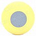 Waterproof Bluetooth V3.0+EDR Speaker w/ Silicone Suction Cup for Iphone + More - Yellow + Grey Waterproof Bluetooth V3.0+EDR Speaker w/ Silicone Suction Cup for Iphone + More - Yellow + Grey