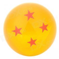 Q76-4 Four Stars Resin Acrylic Ball Toy - Orange