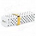 Stylish Fun Lipstick Style Polka Dot Pattern Butane Gas Lighter - White + Black + Golden