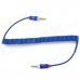 JD 014 3.5mm Male to Male Car Audio Connection AUX Spring Cable - Blue JD 014 3.5mm Male to Male Car Audio Connection AUX Spring Cable - Blue
