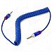 JD 014 3.5mm Male to Male Car Audio Connection AUX Spring Cable - Blue JD 014 3.5mm Male to Male Car Audio Connection AUX Spring Cable - Blue