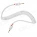 JD 014 3.5mm Male to Male Car Audio Connection AUX Spring Cable - White JD 014 3.5mm Male to Male Car Audio Connection AUX Spring Cable - White