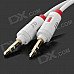 JD 014 3.5mm Male to Male Car Audio Connection AUX Spring Cable - White JD 014 3.5mm Male to Male Car Audio Connection AUX Spring Cable - White