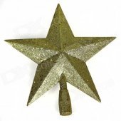 Star Style Christmas Top Tree Decorative Pendant - Golden