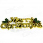 Christmas Tree Style Door Ornaments Merry Christmas Card - White + Red + Blue + Silver + Yellow