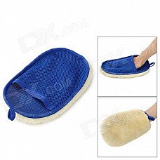 Car Waxing Cleaning Glove - Blue + Beige Car Waxing Cleaning Glove - Blue + Beige