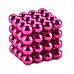ZQ-64 ZQ-64 5mm Neodymium Iron DIY Educational Toys Set - Deep Pink (64 PCS)