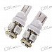 T10 0.75W 12V Red Light 5-LED Car Turning Signal Light Bulb - White (2-Pack)