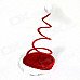 Spiral Style Plush Christmas Hat - Red + White