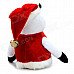 Cute Holiday Snowman Doll Lint + Cellucotton Toy for Christmas - White + Red