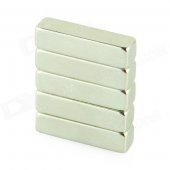 25.4 x 6.4 x 6.4mm Powerful NdFeB Magnet - Silver (5 PCS)