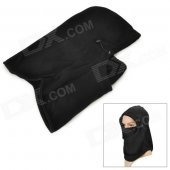 Windproof Adjustable Polar Fleece Mask Hat - Black