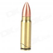 Creative Bullet Style Blue + Orange Flame Butane Lighter - Bronze + Red Bronze