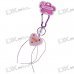 Heart Cake Keychain with Carabiner Clip