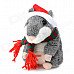 YSDX-902 Christmas Plush Hamster Talking & Wagging Toy - Grey (3 x AAA) YSDX-902 Christmas Plush Hamster Talking & Wagging Toy - Grey (3 x AAA)