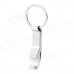 Zinc Alloy Bottle Opener Keychain - Silver