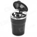 Ash Can Style Plastic Car Ashtray w/ LED - Black (1 x CR2012)