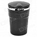 Ash Can Style Plastic Car Ashtray w/ LED - Black (1 x CR2012)