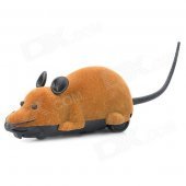 ST-222 2.7Mhz 2-CH Radio Control R/C Simulation Plush Mouse w/ Remote Controller - Brown + Black