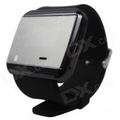 RuiQ Uwatch2 1.5" LCD Smartwatch Bluetooth V3.0 Watch Support Message Display - Black + Silver