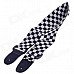 Advanced Black And White Grid Leather Head Thickened Cotton Strap for Guitar - Black + Brown Advanced Black And White Grid Leather Head Thickened Cotton Strap for Guitar - Black + Brown