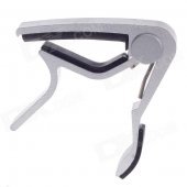 Alice A007D Aluminum Alloy Clip-On Quick Release Capo for Acoustic Guitar - Silver + Black
