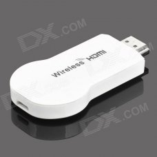 Wireless HDMI Convertor for Iphone / Ipad / Android Phones + More - White + Silver Wireless HDMI Convertor for Iphone / Ipad / Android Phones + More - White + Silver