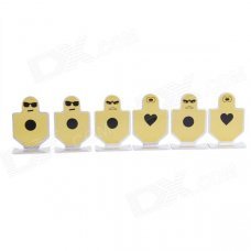 QB9 Mini Face Expression Exercise Targets - Yellow + Silver (6 PCS) QB9 Mini Face Expression Exercise Targets - Yellow + Silver (6 PCS)