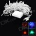 UItraFire EU Plug 6W Christmas Flash 100-LED RGB Light Lamp String - Translucent (250V)