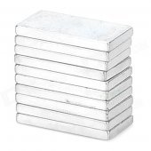 20117 Powerful N38 NdFeB Rectangular Magnet - Silver (10 PCS)