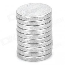 20114 Powerful N38 NdFeB Round Magnet - Silver (10 PCS)