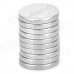 20114 Powerful N38 NdFeB Round Magnet - Silver (10 PCS)