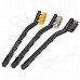 Tire Washing Cleaning Steel Brush for Car - Black + Silver + Golden (3 PCS)