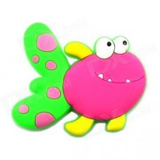 4.7 x 4.2cm Goldfish Style Creative Fridge Magnet Sticker - Deep Pink + Green + Yellow + White