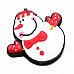 5.2 x 4.9cm Bowknot Christmas Snowman Style Fridge Magnetic Blackboard Sticker - White + Red