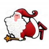 5.8 x 4.2cm Magic Santa Claus Style Creative Fridge Magnet Sticker - White + Red