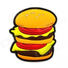 3.5 x 4.4cm Cartoon Hamburg Style Creative Fridge Magnet Sticker - Orange + Yellow