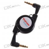 3.5mm Retractable Stereo Audio Male to Male Data Cable (65CM-Length)