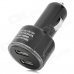 Universal Dual Female USB Output Car Charger - Black Universal Dual Female USB Output Car Charger - Black