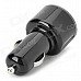 Universal Dual Female USB Output Car Charger - Black Universal Dual Female USB Output Car Charger - Black
