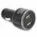 Universal Dual Female USB Output Car Charger - Black Universal Dual Female USB Output Car Charger - Black