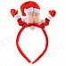 Santa Claus Style Plastic Cloth Hair Band - Red + White