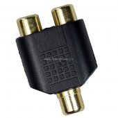 Composite AV Cable 1-to-2 Female-Female Spliter Coupler