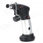 026 Stylish Windproof Double Head Butane Jet Lighter - Silver