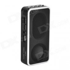 MD09 Portable MP3 Speaker w/ FM Radio / TF - Black + White MD09 Portable MP3 Speaker w/ FM Radio / TF - Black + White