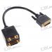 Gold Plated DVI 24+5 Male to DVI 24+5 + HD15 Female Splitter (21CM-Cable)