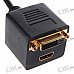 Gold Plated HDMI 19-Pin Male to HDMI + DVI 24+1 Female Splitter (18CM-Cable)