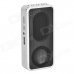 MUSIC ANGEL JH-MD09 Portable Media Player Speaker w/ TF / FM - Silver + Black + White MUSIC ANGEL JH-MD09 Portable Media Player Speaker w/ TF / FM - Silver + Black + White