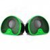 Jeway JS-6207 Stylish USB Powered 2-Channel Speakers Set for Computer - Green + Black Jeway JS-6207 Stylish USB Powered 2-Channel Speakers Set for Computer - Green + Black